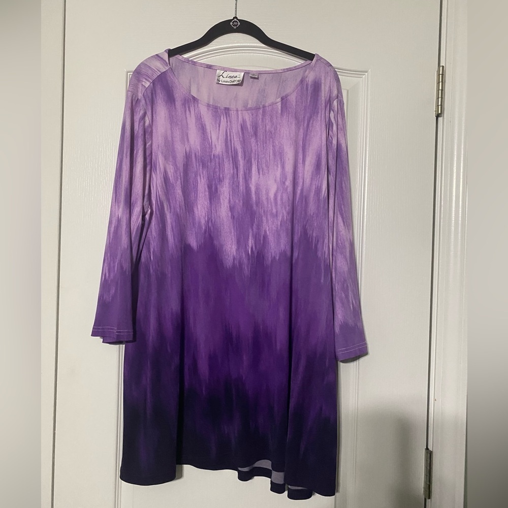 Linea Women's Purple Ombre Top Size 3X